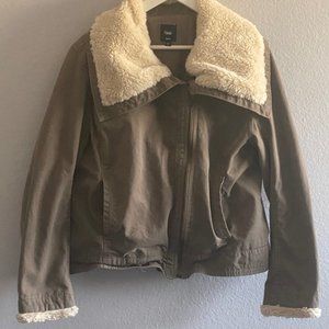 Gap Shearling-Trimmed Bomber Jacket